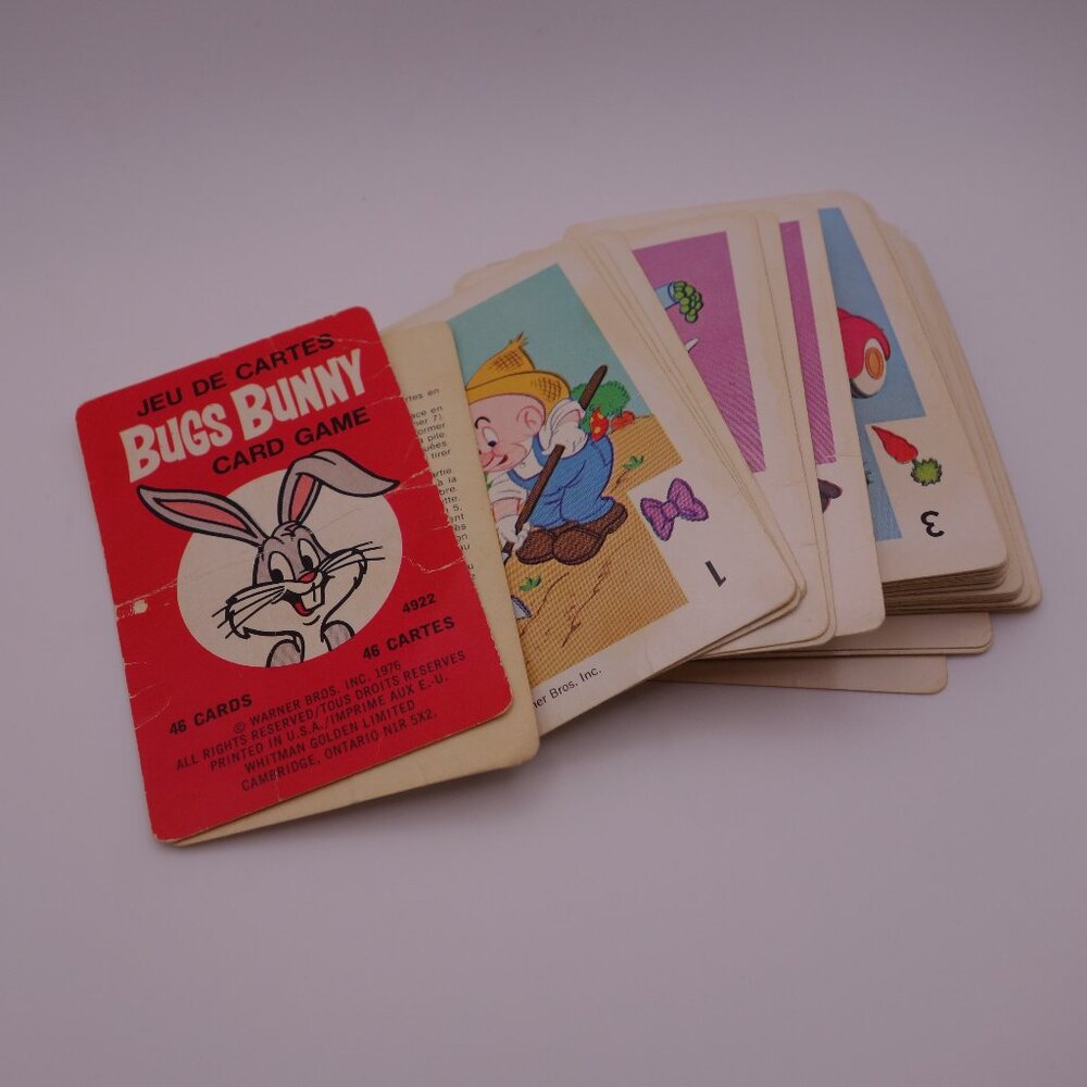 Vtg 1976 Bugs Bunny Card Game - 46 Cards